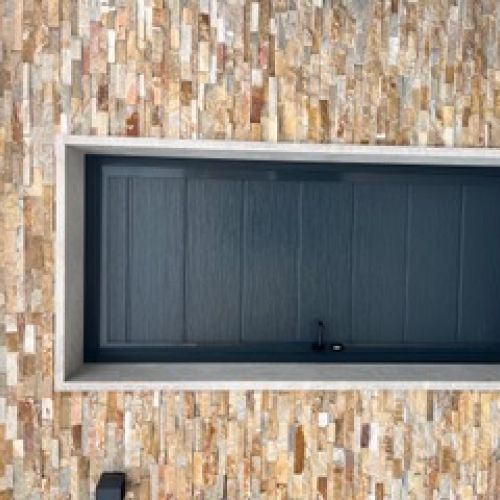 exterior peatonal de garaje slategrain gris antracita